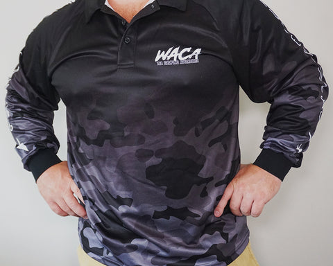 PRE-ORDER - MENS - Camo fade Fishing polo