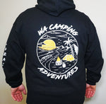Premium Black Hooded Jumper - Beach Camp