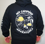 Premium Black Hooded Jumper - Beach Camp